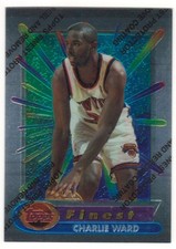 1994-95 TOPPS FINEST # 321 CHARLIE WARD RC - KNICKS BASKETBALL CARD NRMT-MT