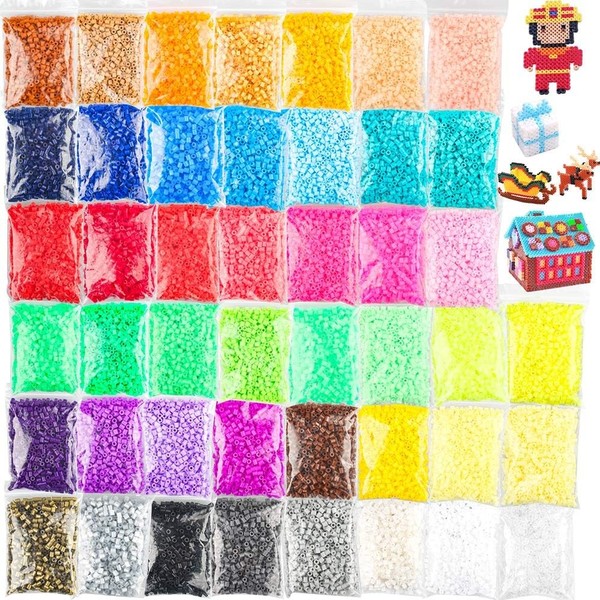 Tomorotec 36000 StüCk 5 Mm BüGelperlen Set, 45 Farben, Kinder DIY Bastelset-image