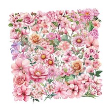 50 adesivi floreali resistenti e impermeabili per calendari, segnalibri e