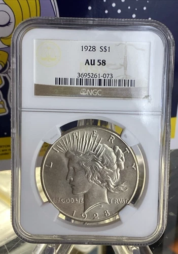 NGC AU58 ~ 1928-P SILVER S$1 ~ GREAT LUSTER AND DETAILS!!