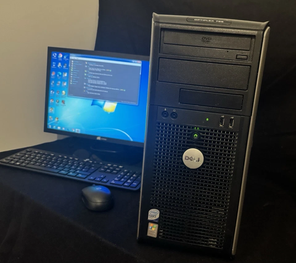 RETRO PC DELL OPTIPLEX 755 INTEL E6550 2,33GHz 2GB DDR2 80GB HDD DVD-RW Win7 - Bild 4 von 4