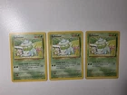 Vintage Pokemon Card Lot: 3x Bulbasaur (Base Set & Legendary Collection)