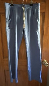 Figs Pants Womens Medium Blue Cargo High Waisted Stretch Kade T21004