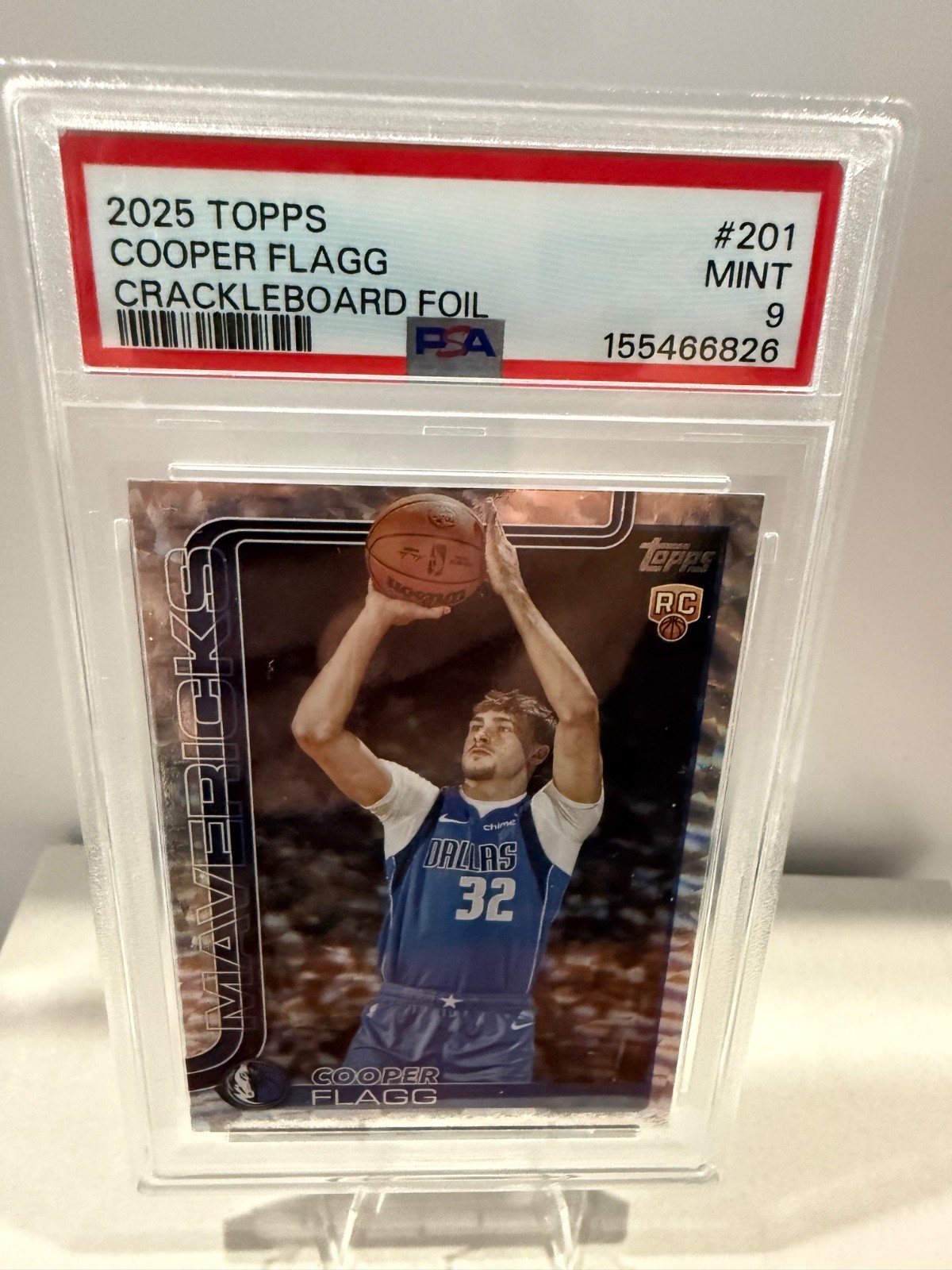 2025-26 Topps - Cooper Flagg #201 Crackleboard Foil (RC) PSA 9