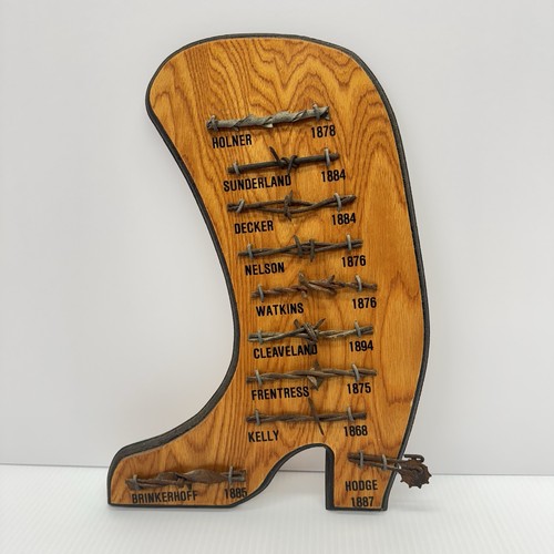 Vintage Barbed Wire Display Cowboy Boot Collection 10 Wires Historical ...