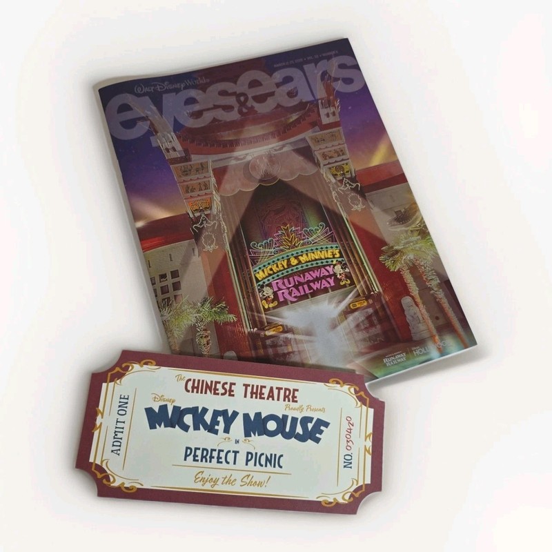 Disney Eyes & Ears Vol. 50, Mickey Minnie Runaway Railway Cast Exclusive Ticket 