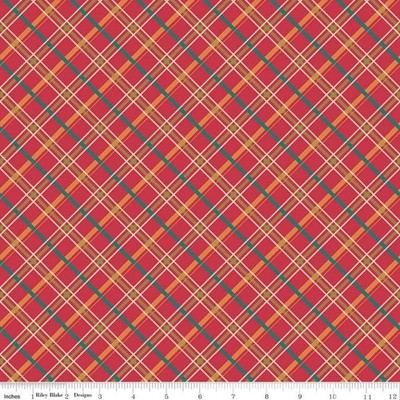 Autumn Afternoon Plaid C14875-Berry - Riley Blake Designs Autumn Afternoon - Cot