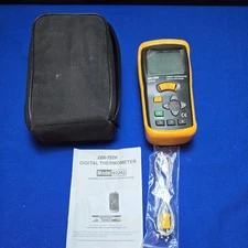 CEN-TECH 92242 Thermocouple Thermometer K Type 24V 60V Case Manual TESTED