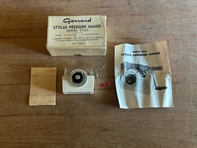 Garrard Turntable Record Player Stylus Pressure Gauge SPG3 Original Box Vintage