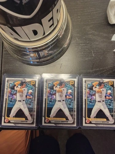 Bowman Konnor Griffin 1st Bowman Rookie Pittsburgh Pirates 3 Card Lot