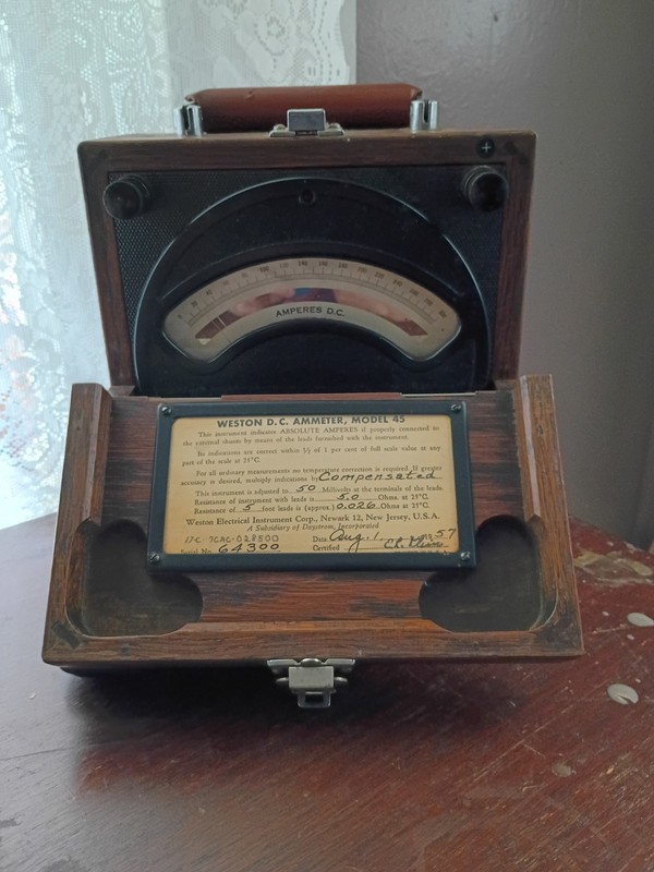 ANTIQUE WESTON DC Ammeter 1957 Model 45 