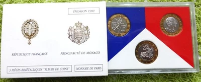 France Coffret 3 x 10 francs - Montesquieu - Génie - Sceau des Grimaldi - 1989 - - Photo 1/4