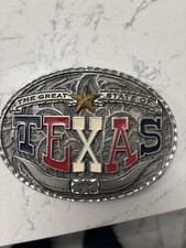 The Great State of Texas Belt Buckle Longhorn 1999 Cowboy Western