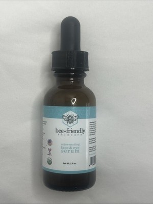 Bee-Friendly Organic Face & Eye Serum Deep Hydration Tightens & Firms Facial 1oz