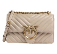 Pinko Damen Love One Mini Chevron Tasche 100074 Beige 21X12X7 Cm
