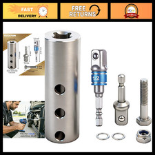 Trailer Jack Drill Adapter Kit - 1" Drive Shafts, Stainless Steel, 2x 1/2" Socke