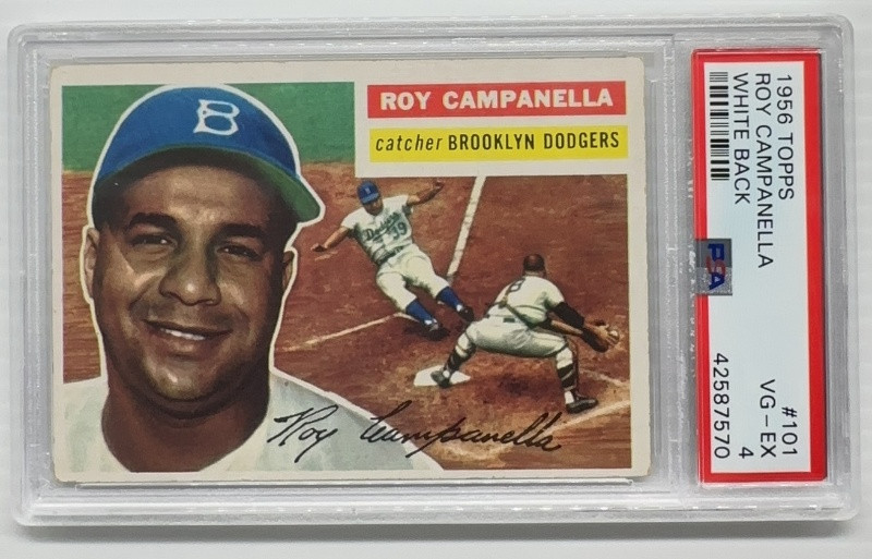 1956 Topps Roy Campanella White Back #101 PSA 4 VG-EX