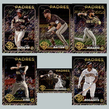 San Diego Padres Lot 6 Baseball Cards Topps 582 Montgomery Club Foil Jose Azocar