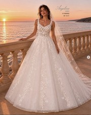 Top quality strappy wedding dress wedding dress 32-60 N.measurement glitter lace up