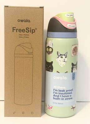 #ad Owala Cat Collage 32oz Free Sip”NEW” $28.99