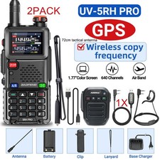 Baofeng 5RH PRO GPS Walkie Talkie Multi Band Rechargeable Two Way Radio 72cm Set