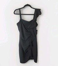 Guess GDNP3732 Black Ruffle  Bodycon Dress Womens Size 10 