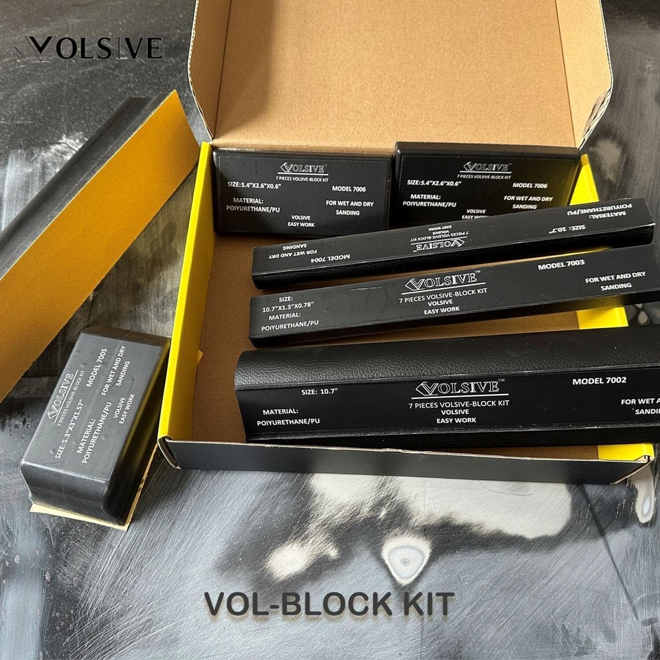 Hand Sanding Block Kit Of 7, PSA Base Auto Body Sanding