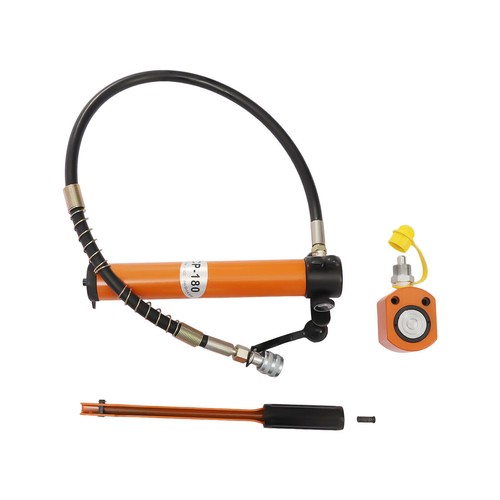 10 Tons Hydraulic Jack Pump Ram Cylinder Manual Hydraulic Hand Pump Low Profile - Picture 4 of 12