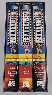 Monty Python Live: (VHS 2001) 3 VHS Tapes Vol I, II and III Comedy Box Set VG 