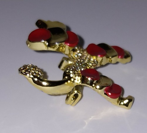 Vintage Retro Gerry's Gold Tone Red Enamel French Poodle Dog Brooch Jacket Pin - Picture 7 of 13