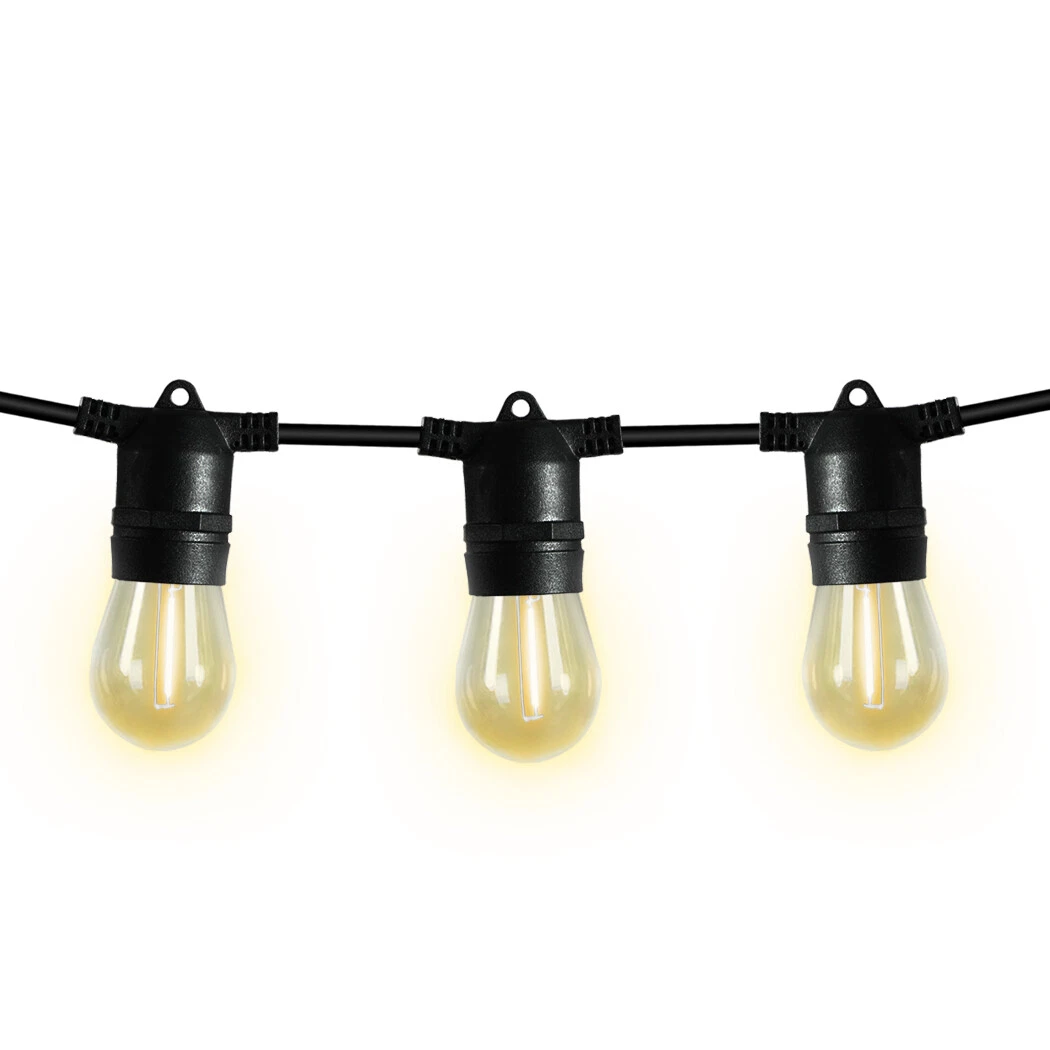 Solar powered 2024 outdoor festoon lights