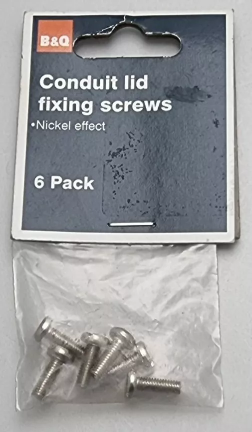 Conduit lid B Q Slotted Button Metal Screw Dia 3mm L 4mm Pack