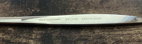 Oneidacraft Deluxe Profile (2) Serving Spoons Stainless Flatware Replacements 8" - Picture 2 of 3