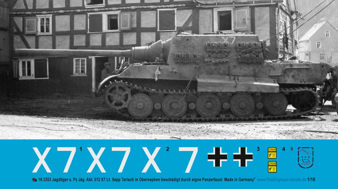 Peddinghaus 1/16 3353 Jagdtiger the s. Pz. Jäg. Abt 512 X7
