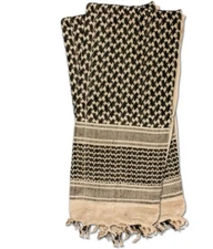 Red Rock Outdoor Gear Head Scarf Multi-Function Khaki/Black Cotton Construction