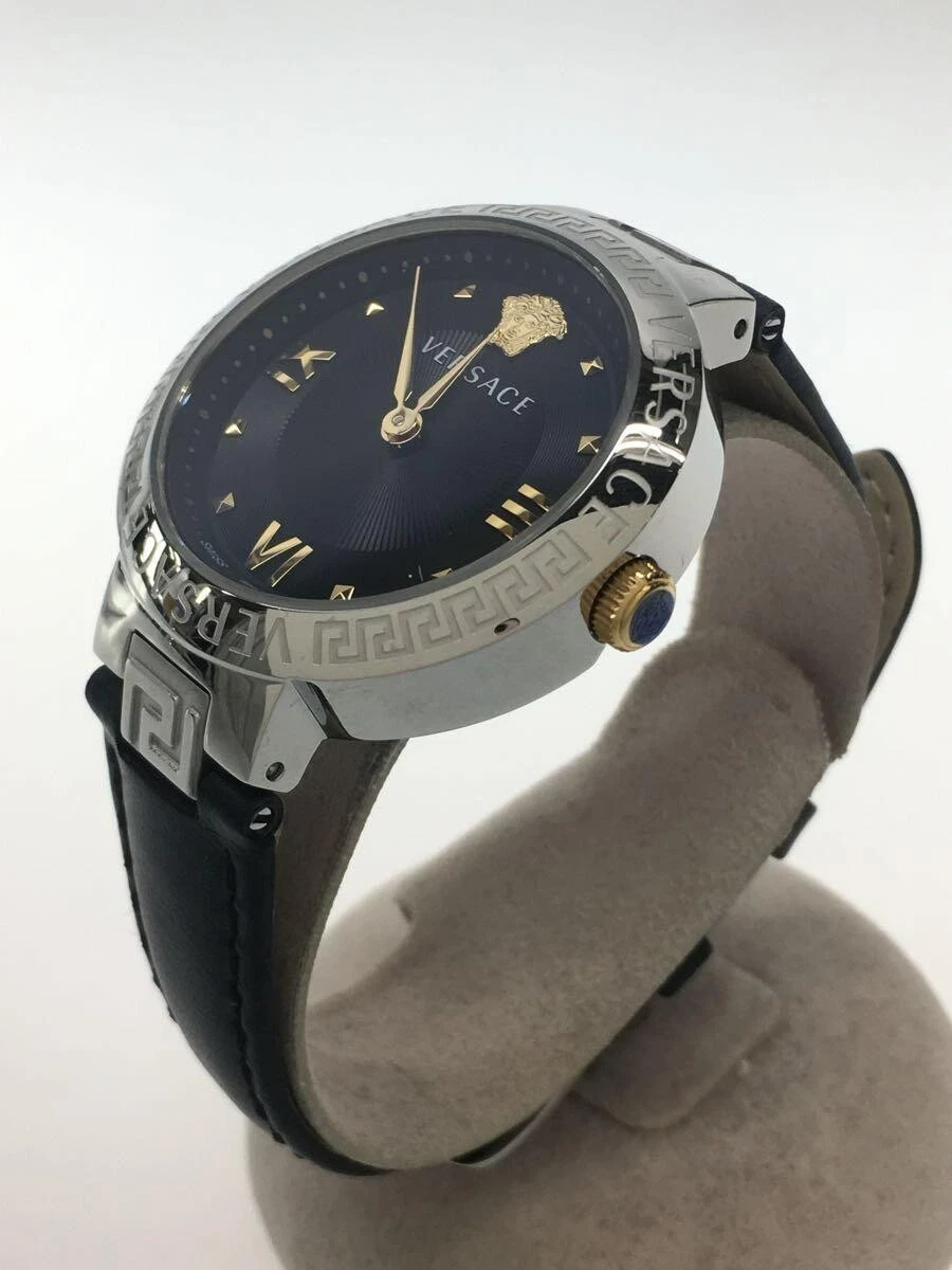 Versace Quartz Leather SS Sapphire Crystal Women s Watch Swiss