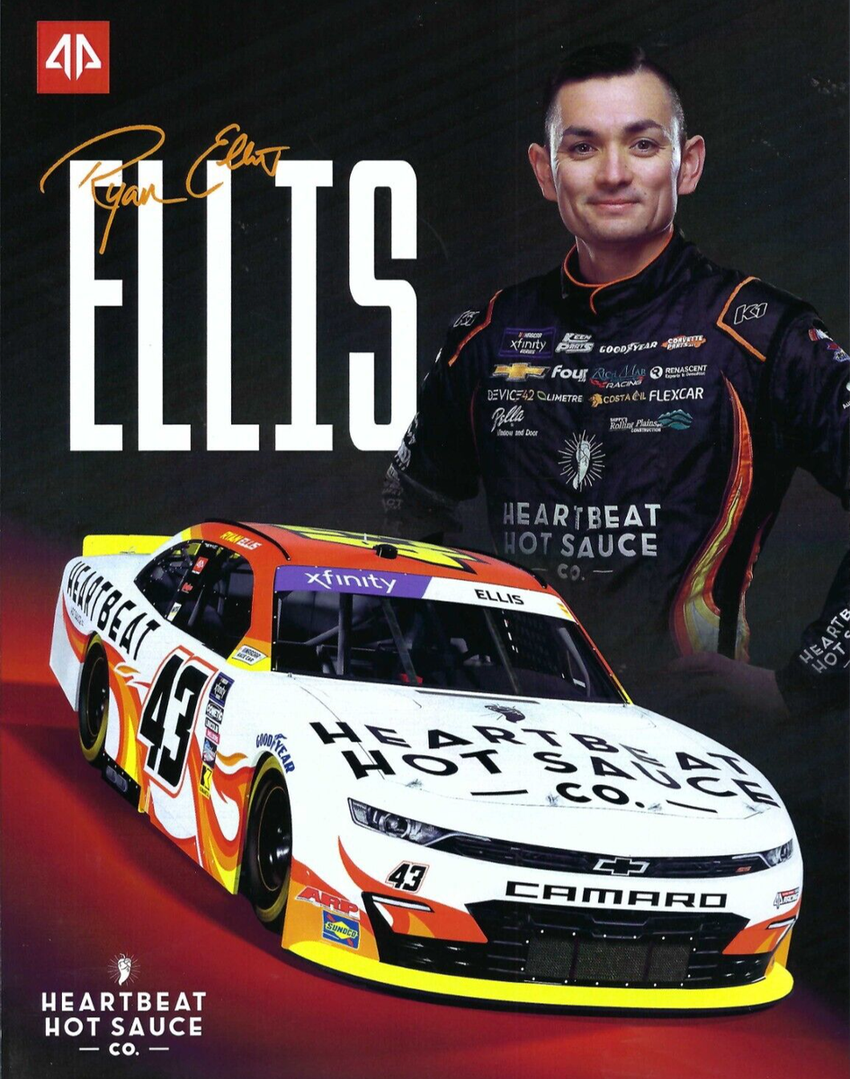 2024 RYAN ELLIS “HEARTBEAT HOT SAUCE” #43 NASCAR XFINITY SERIES