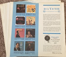 RCA VICTOR Records LP Inner Sleeves set of 4; circa 1965 