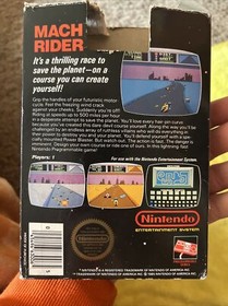 Nintendo NES Mach Rider Sticker Seal Game Black Box No Manual Test Market Rare