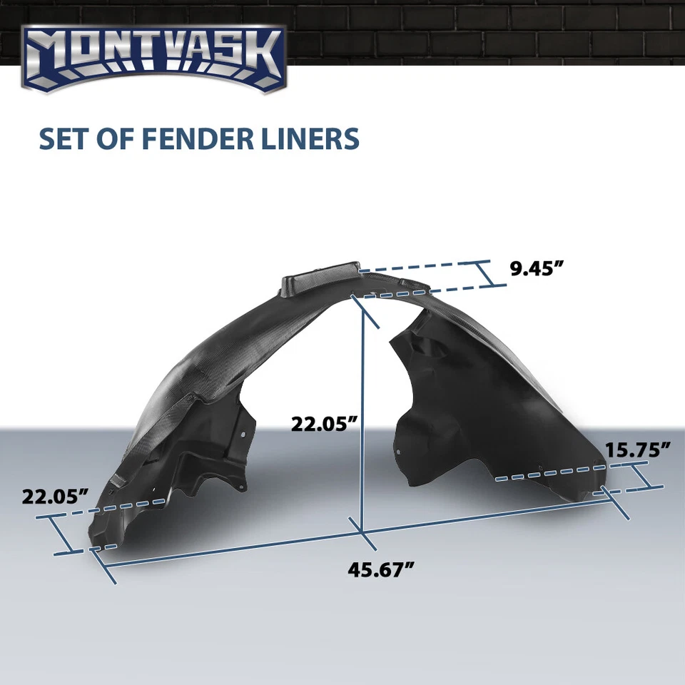 Fit For 2009-2017 Audi Q5 SQ5 Front Left+Right Fender Liner Inner Splash Shield Foto 3 de 4