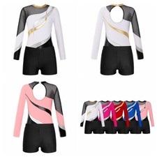 Dancewear Outfits Kids Sports With Shorts Performance Gymnastics Tracksuit