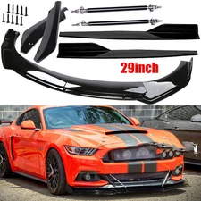 For Ford Mustang Shelby Front Bumper Lip Splitter Spoiler Body Kit Side Skirt