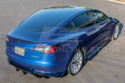 EOS Performance Style Gloss Black Rear Bumper Diffuser For Tesla Model 3 17-2023