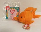 Ty Beanie Baby GOLDIE Goldfish - Nov 14 1994 - (+ Sealed Teenie Goldie ) VTG!!!