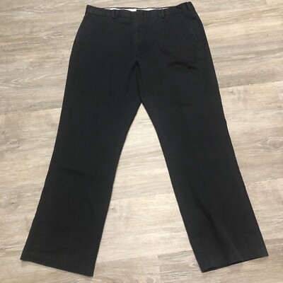 KNIGHTSBRIDGE Mens Chino Pants Size 38x32 Pleated Front Black Made In USA