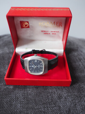 NOS !!! Vintage Roamer Rockshell Edelstahl Automatic mit Etui