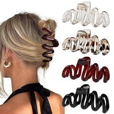 Claw Clips for Women 4Pcs Wavy Hair Clips for Thick Hair Non Slip Hair Clip C...