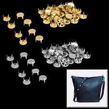 9mm Flat Dome Studs Punk Gothic Spikes for Jackets Belts Bags DIY Craft 50&ndash;500x