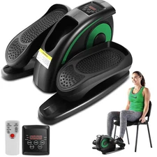 Under Desk Elliptical Machine Compact Seated Pedal Exerciser w/LCD&Remote Quiet~