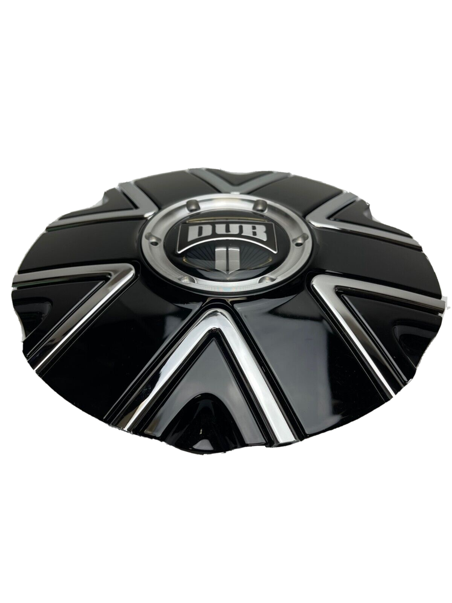 DUB Gloss Black W/Chrome Inserts Wheel Center Cap NO HARDWARE CAP